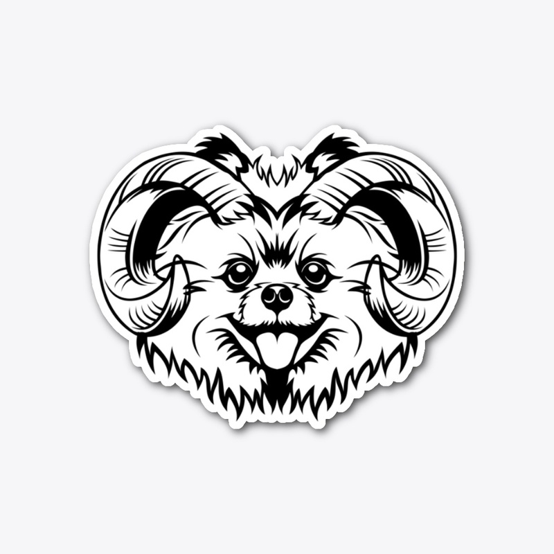 Outline doggo sticker