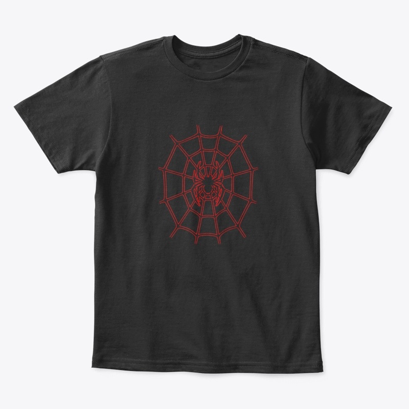Spider Web Red Minimalist Graphic