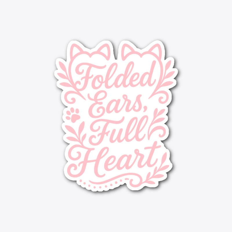 Folded Ears, Full Heart Scottish Cat Tee