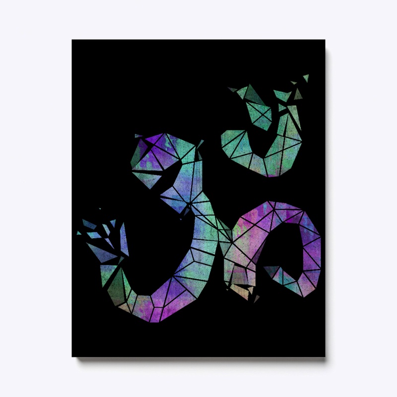 Geometric Om Yoga Canvas Art