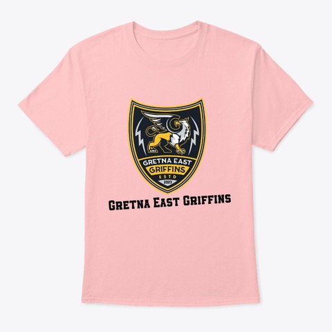 Gretna East Griffins Crew Neck T Shirt Pale Pink T-Shirt Front