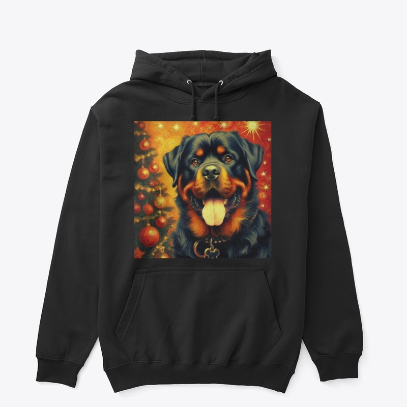 Rottweiler Christmas Portrait