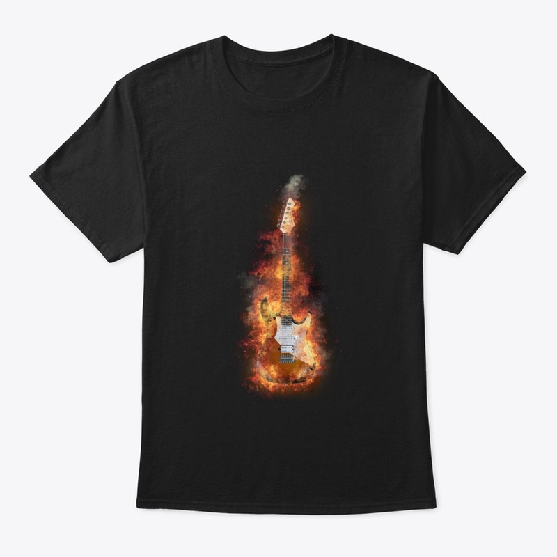 Flaming guitar