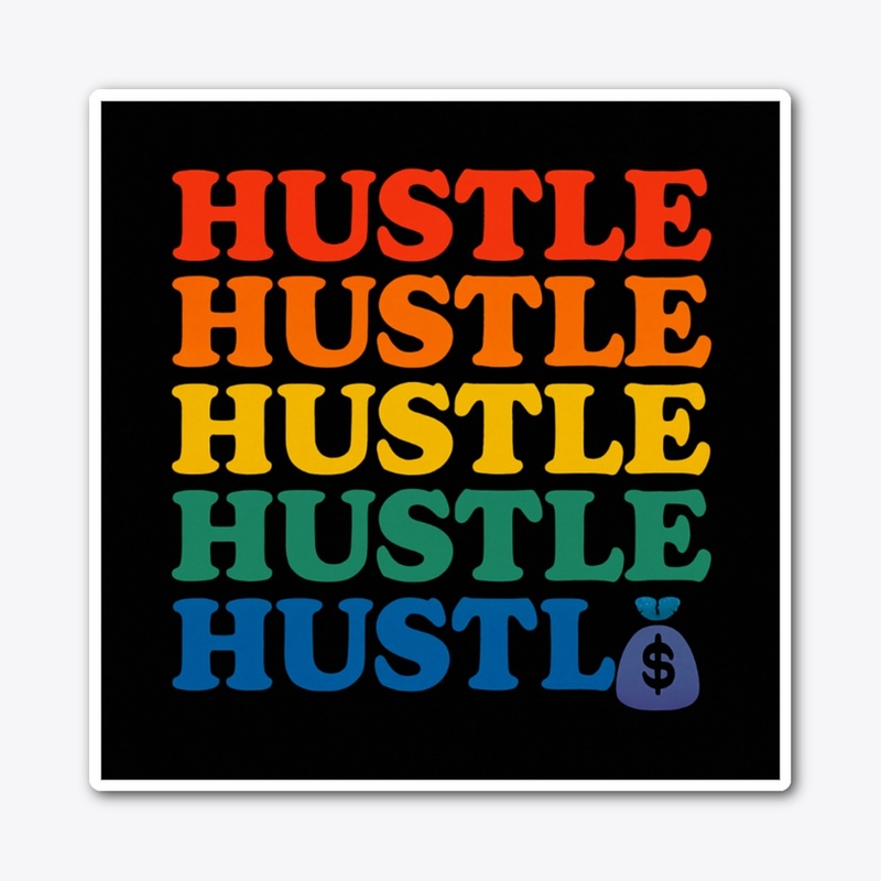 Hustle Repeat with Money Bag