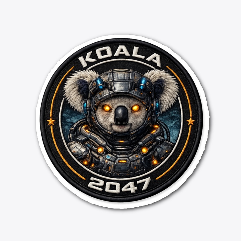 Koala 2047 die cut sticker