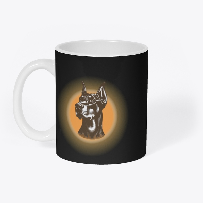 Sunset Doberman Head
