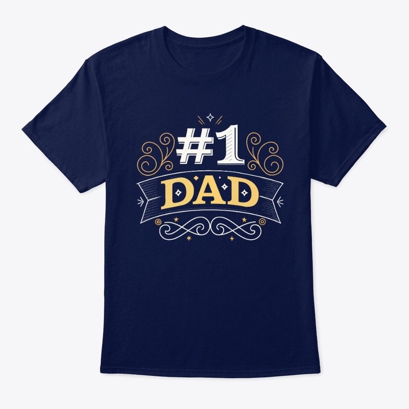 Number One Dad Vintage Typography Gift