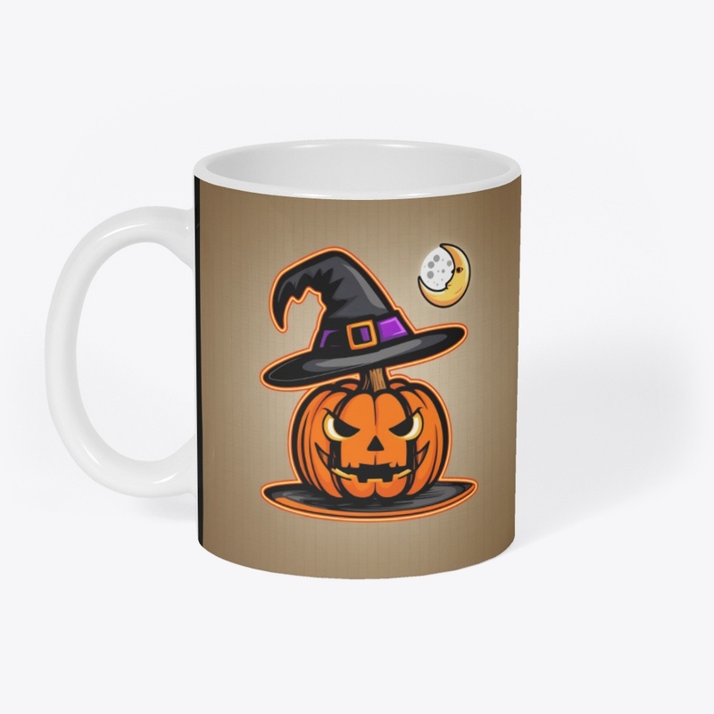 Halloween pumpkin witch's hat