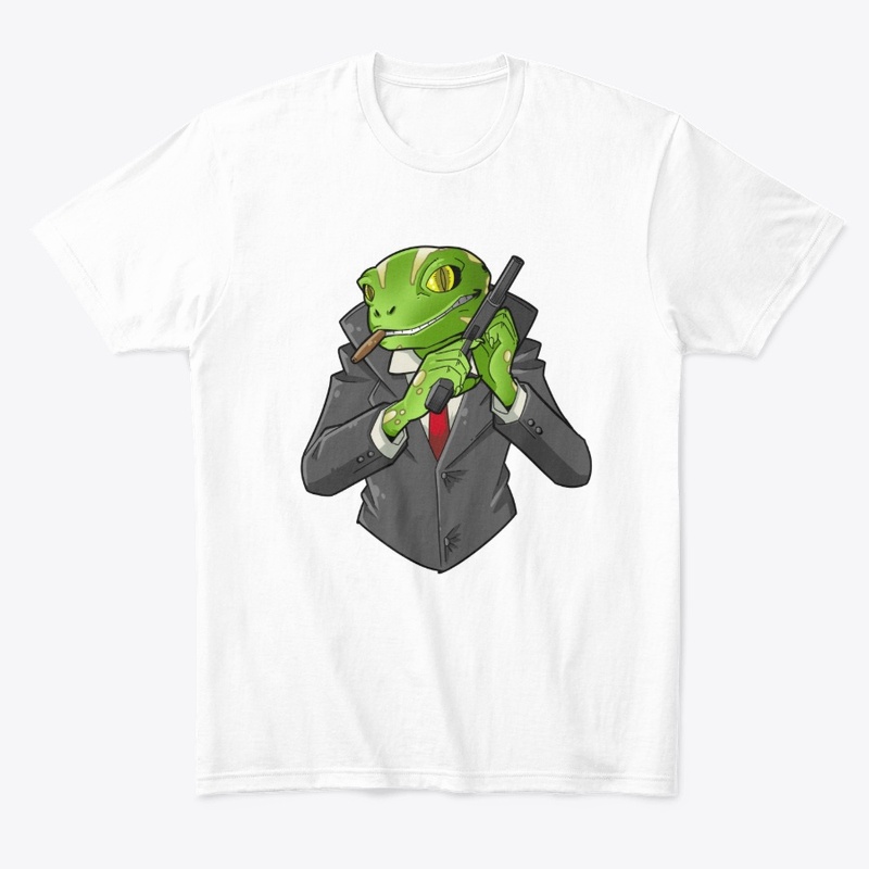 Green Gecko Gangster with Pistol