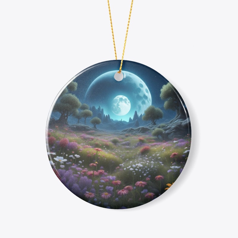 Open Plains Covered under the Full Moon