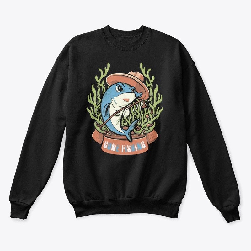 Gone fishing t-shirt design