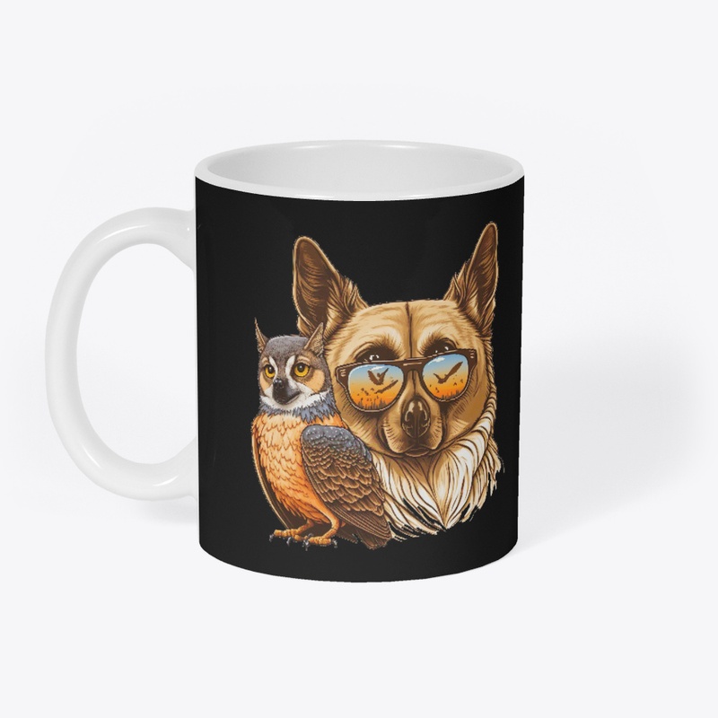 Cool Companions: Owls and Pups in Shades