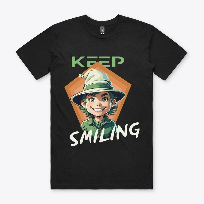 ''Keep Smiling'' T Shirt Design