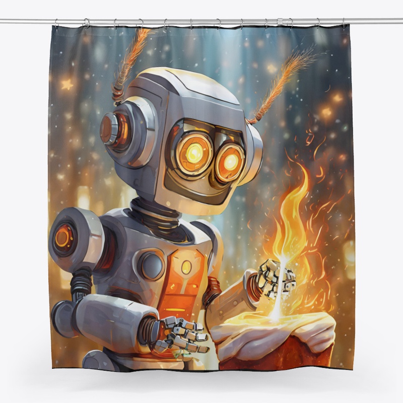 Robot heating a marshmallow
