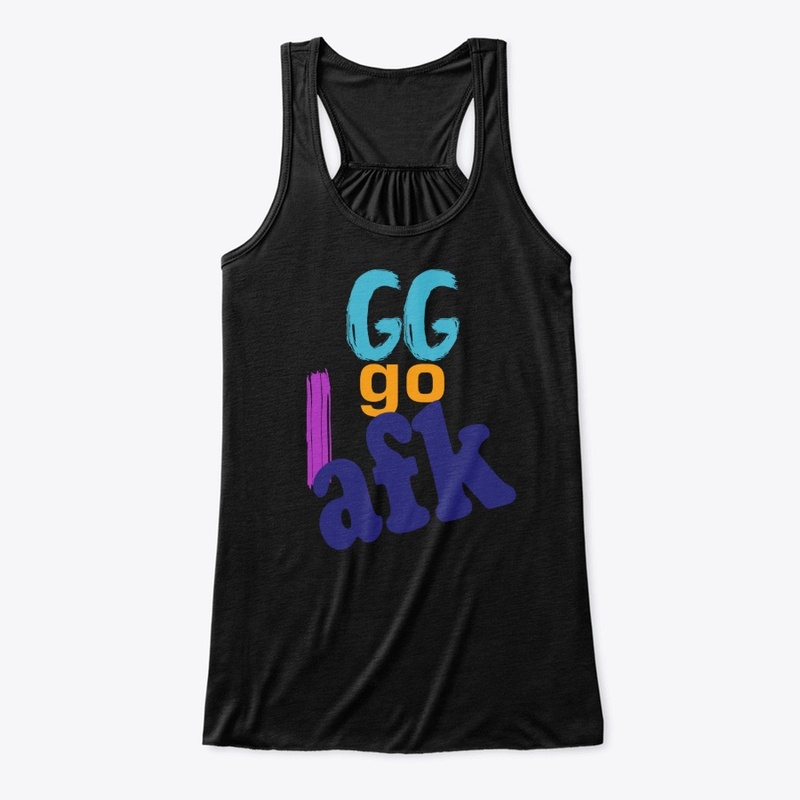 T-shirt with GG I GO AFK message