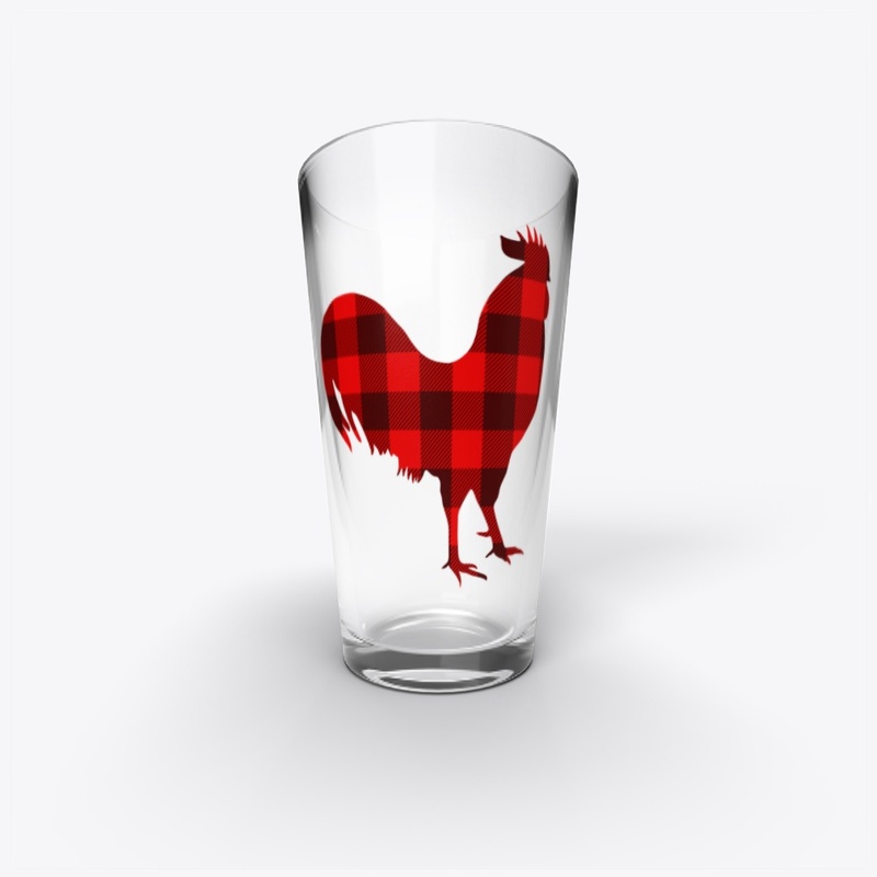 Plaid Christmas Rooster