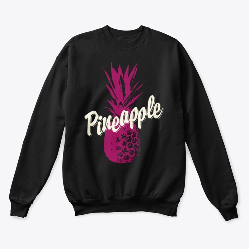 Crimson Pineapple Typography Streetwear