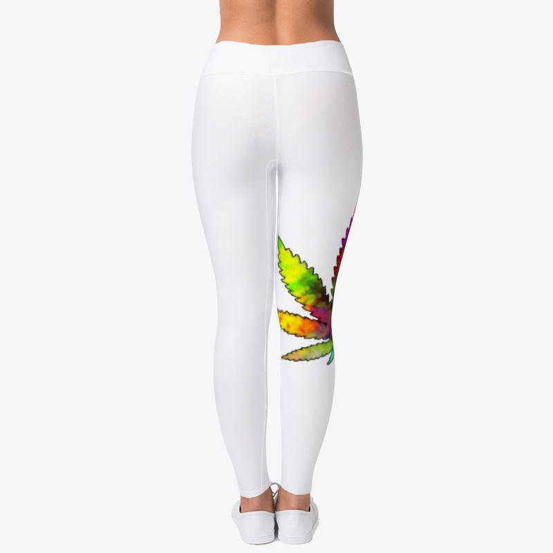 RAINBOW COLORS MARIJUANA LEAF