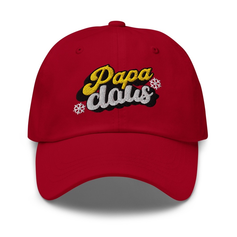 Red Papa Claus Embroidered Dad Hat