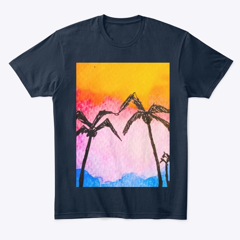 Lovely sunset in Tahiti