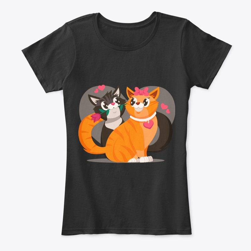 Cute Valentine Cats Couple