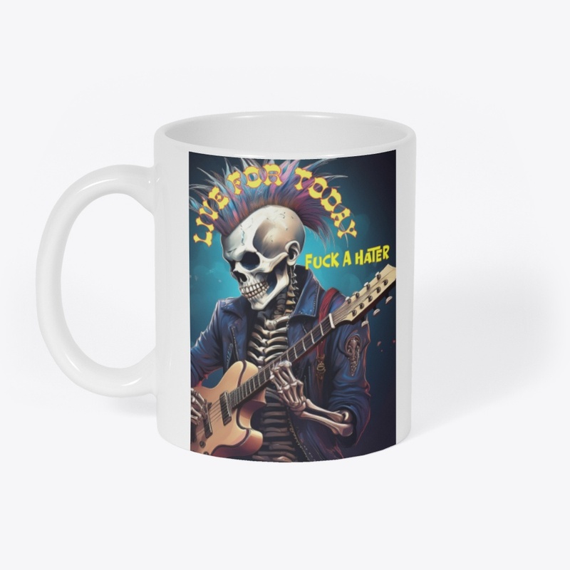 Skeleton anti-hater rockstar