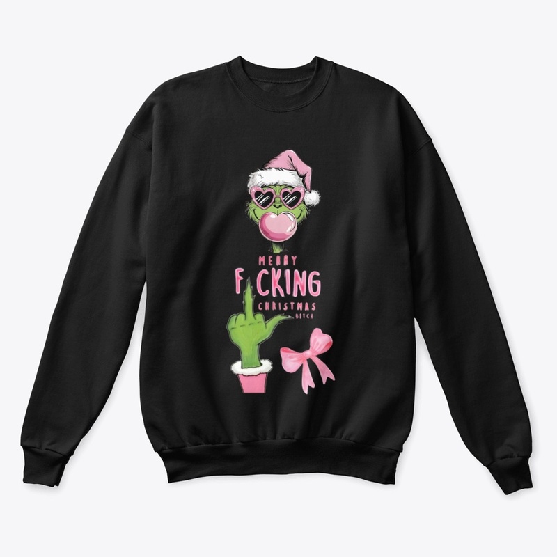 Funny Pink Christmas Attitude Art