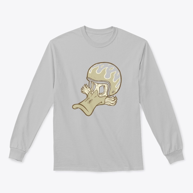 Flaming sideburns motorcycle rider