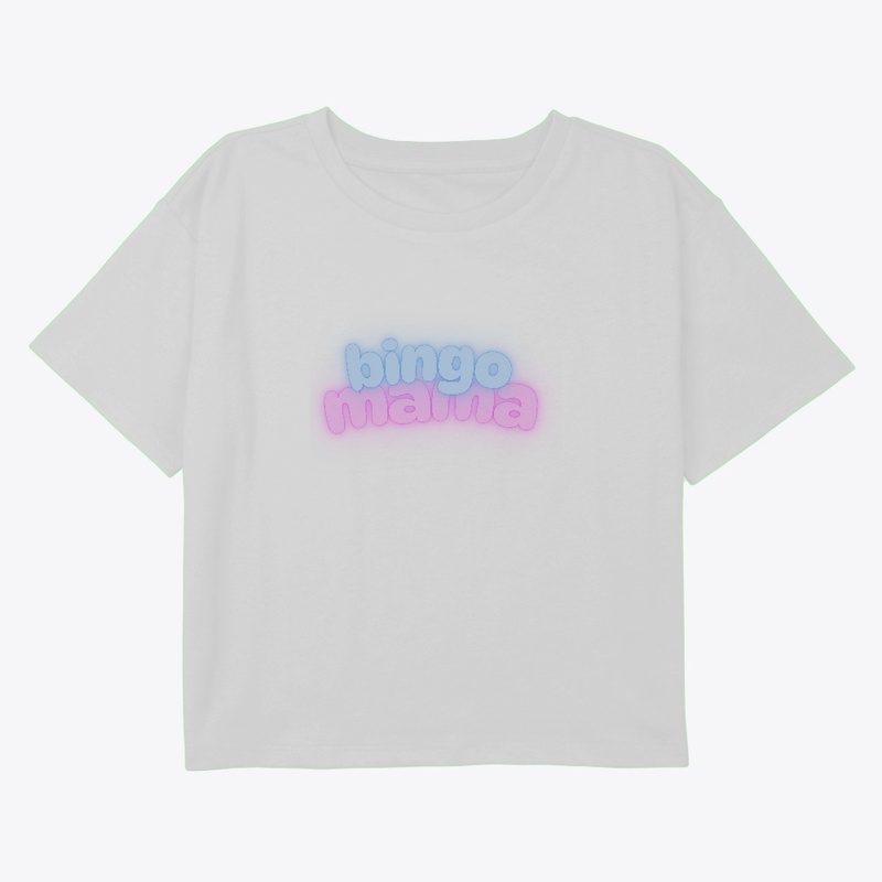 Bingo Mama blue and pink letters 