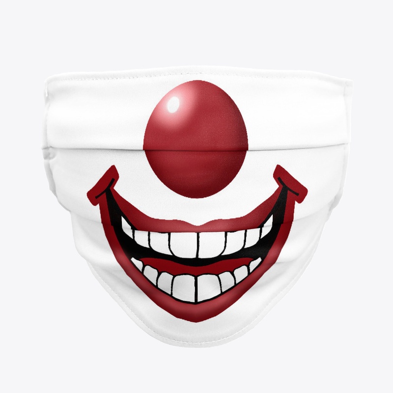 Clown Red nose and Smiling Lips