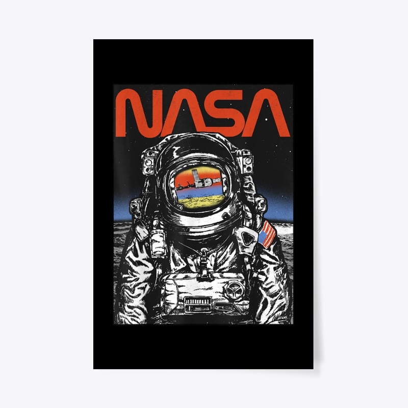 Astronaut Moon Reflection