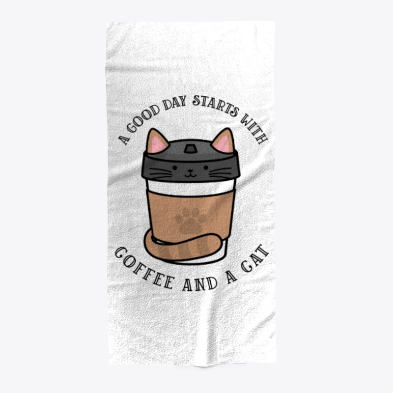 A good day starts with coffee and a cat