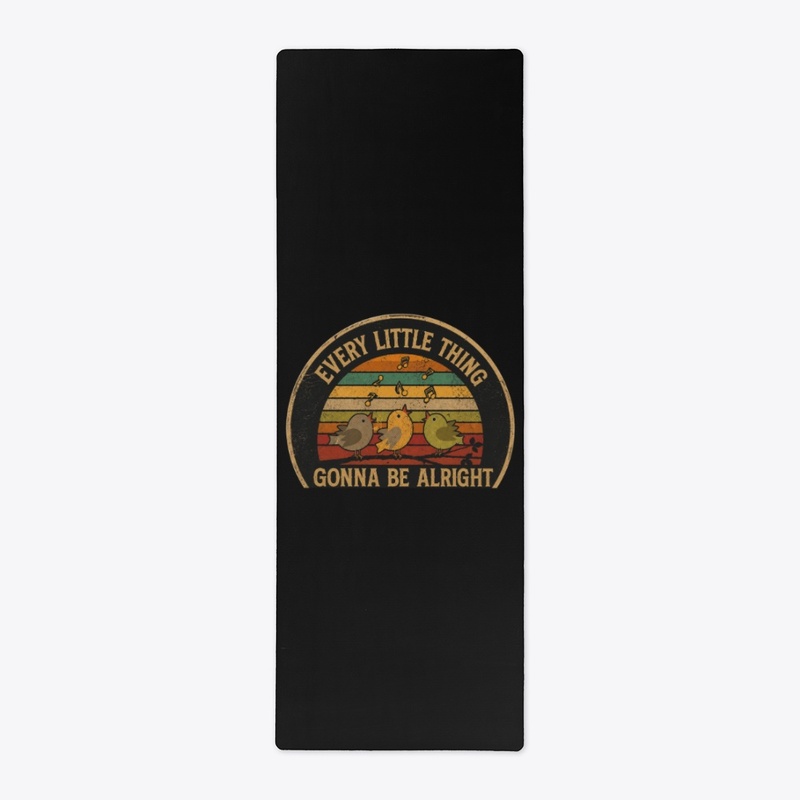 Vintage 3 Little Birds Yoga Mat