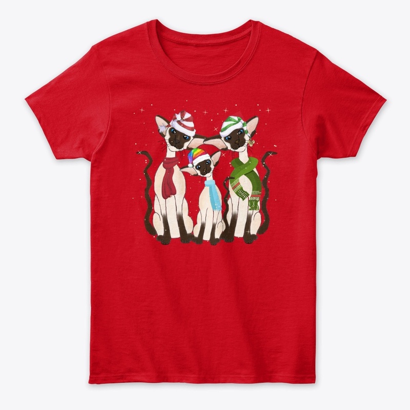  Seal Point Siamese Christmas Trio