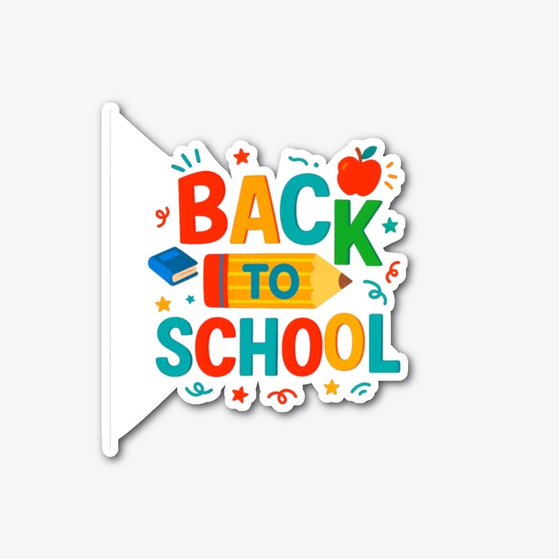 Back to School" Colorful Pencil & Apple 