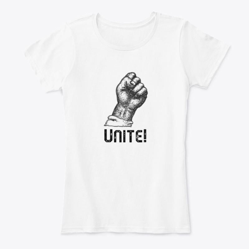 Raised Fist with the Word Unite