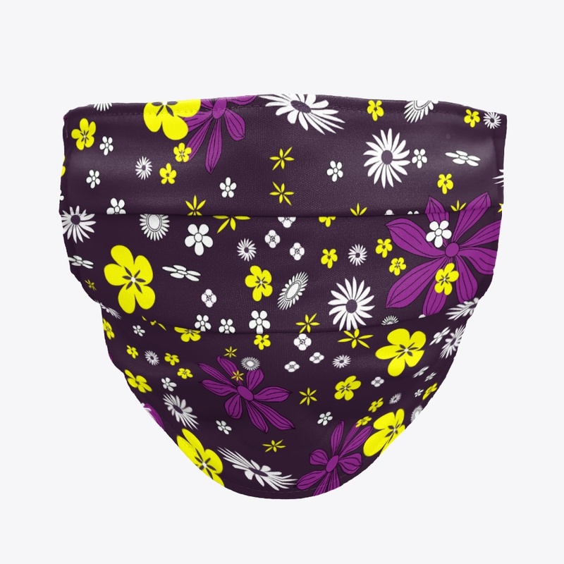 Inspirational Face Mask - Autumn Flowers