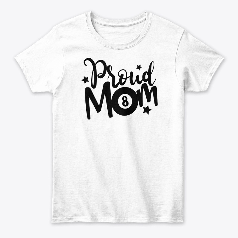 Proud Mom 8Ball Black