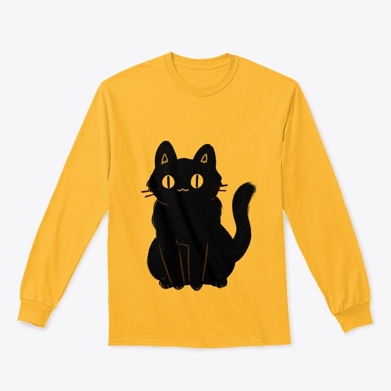 BLACK CAT, PET LOVER,CAT PRINT SHIRT