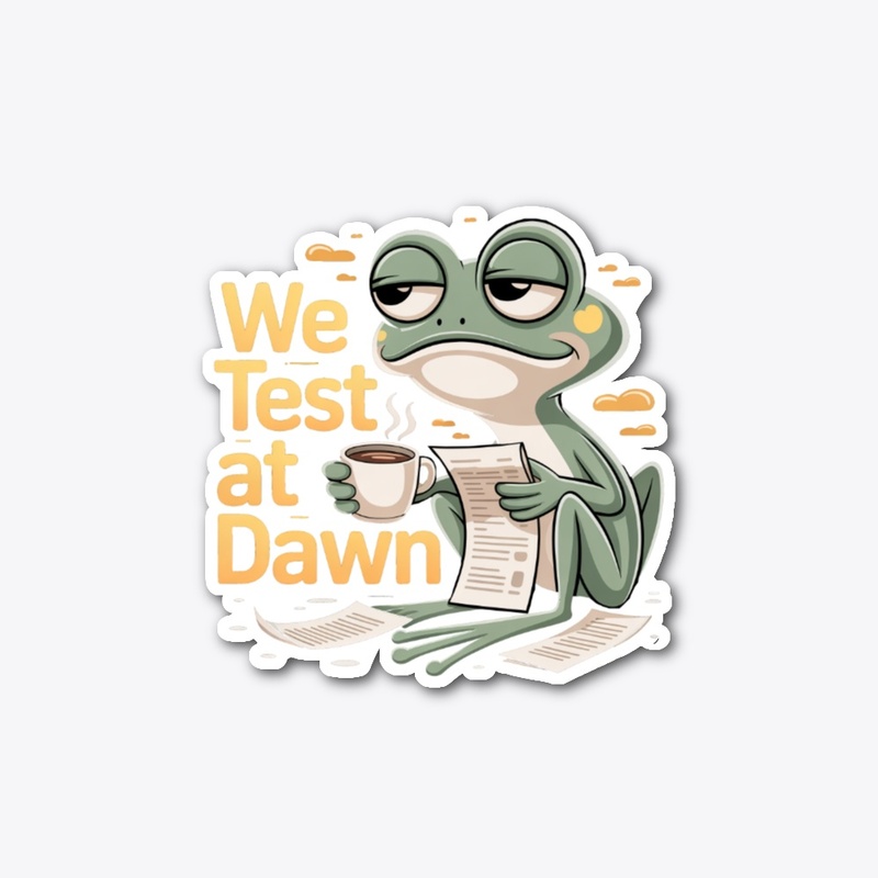 We Test At Dawn Funny Frog Test Day