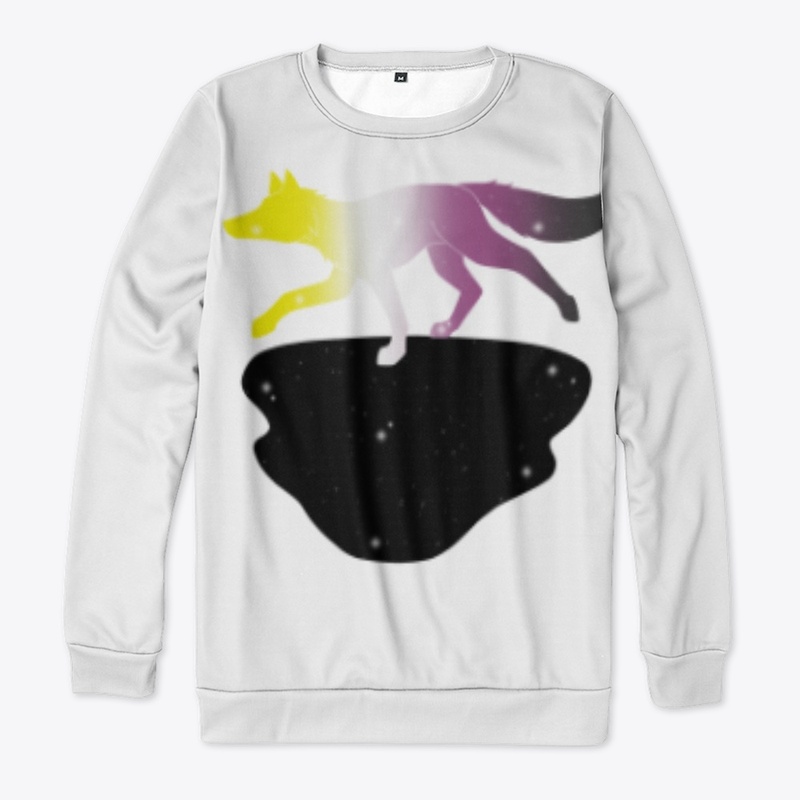 Non-binary starry running fox