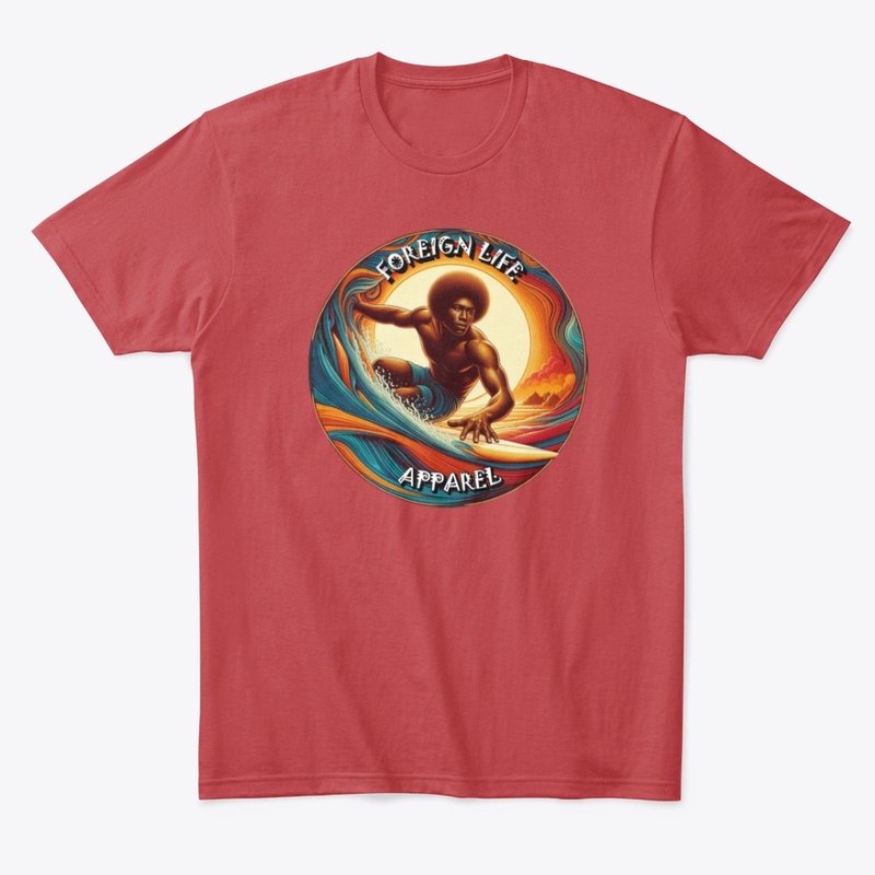 Foreign Life Male Surfer Poster Style