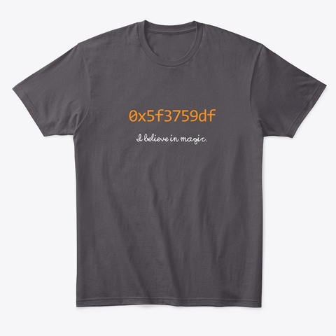 Magic Constant Heathered Charcoal  T-Shirt Front
