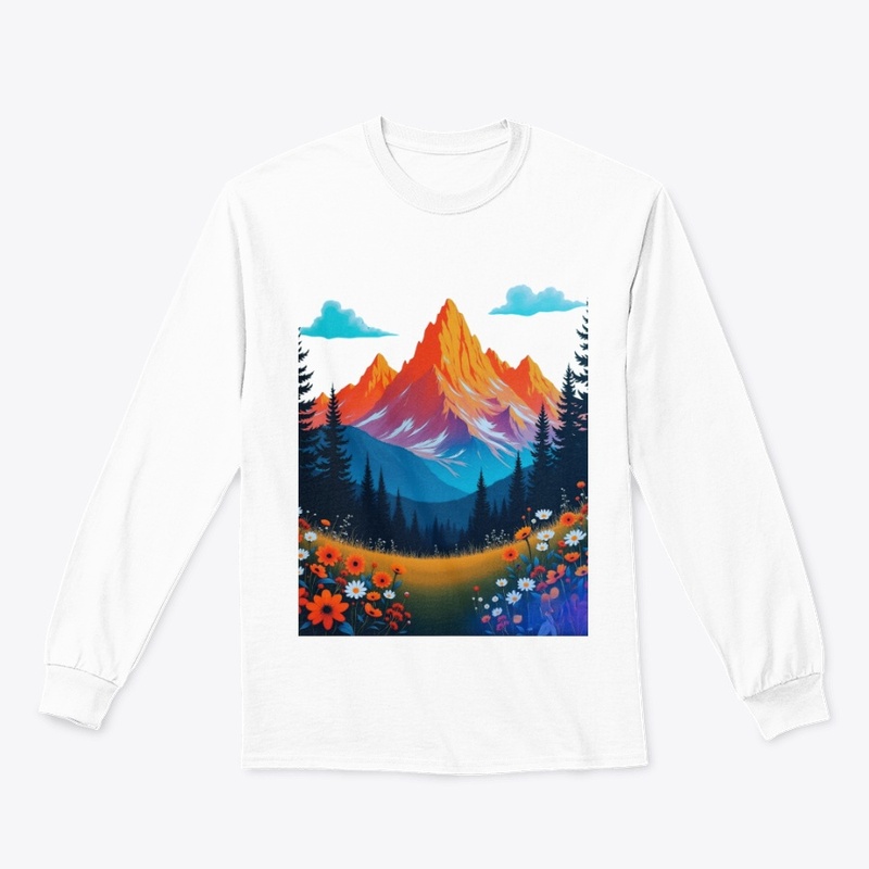 Orange mountain design 