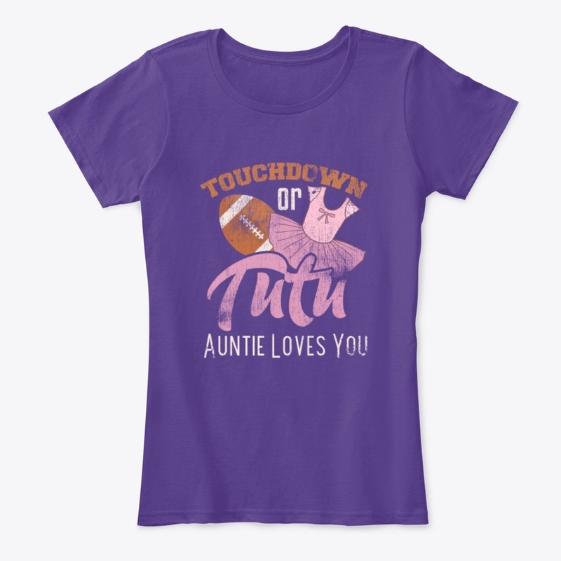 Touchdown Or Tutu Auntie Football Shirt