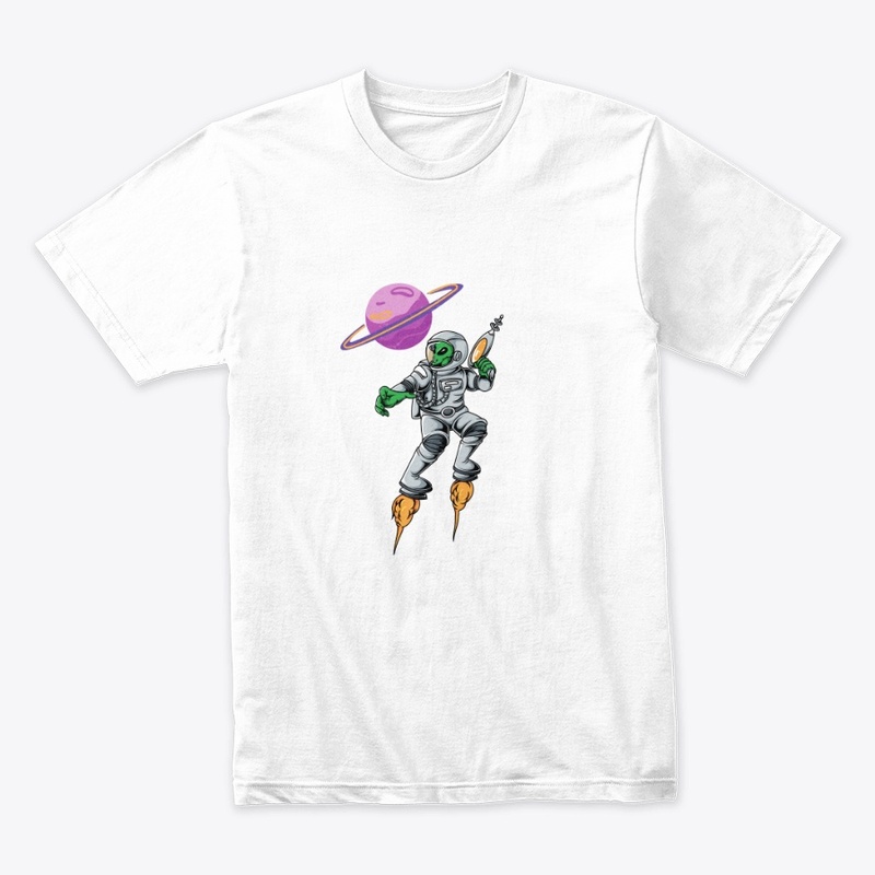 White Astronaut Graphic T-Shirt