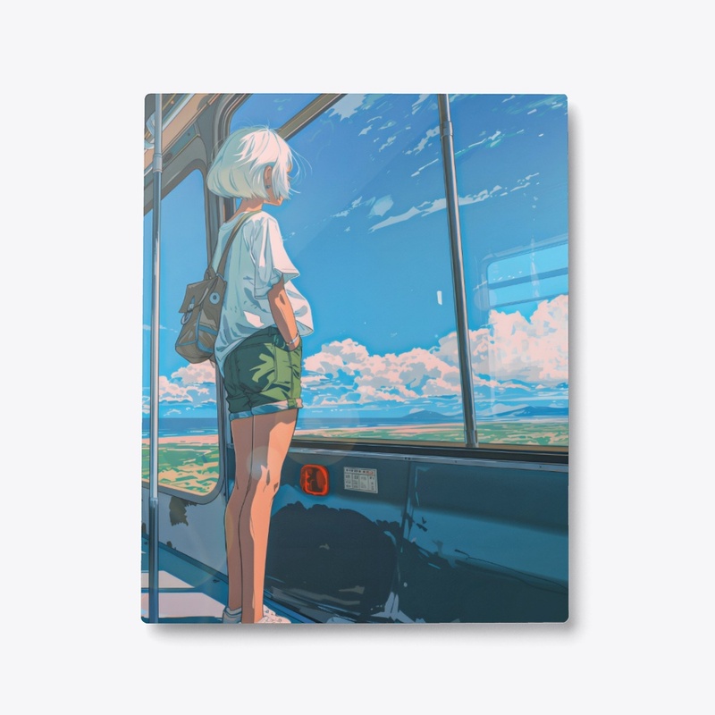 Metal Print Serene Train Ride 
