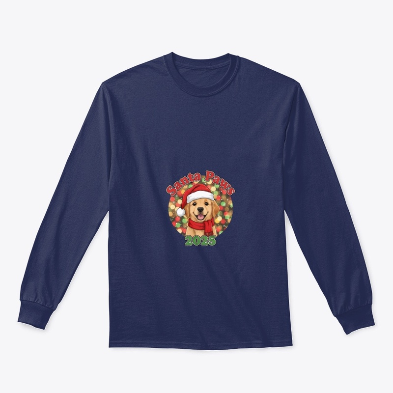 Santa Paws 2025 Golden Retriever Hoodie