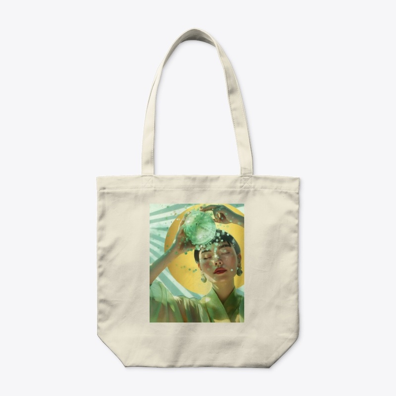 Green Fluorite Earth Angel Blessing Tote