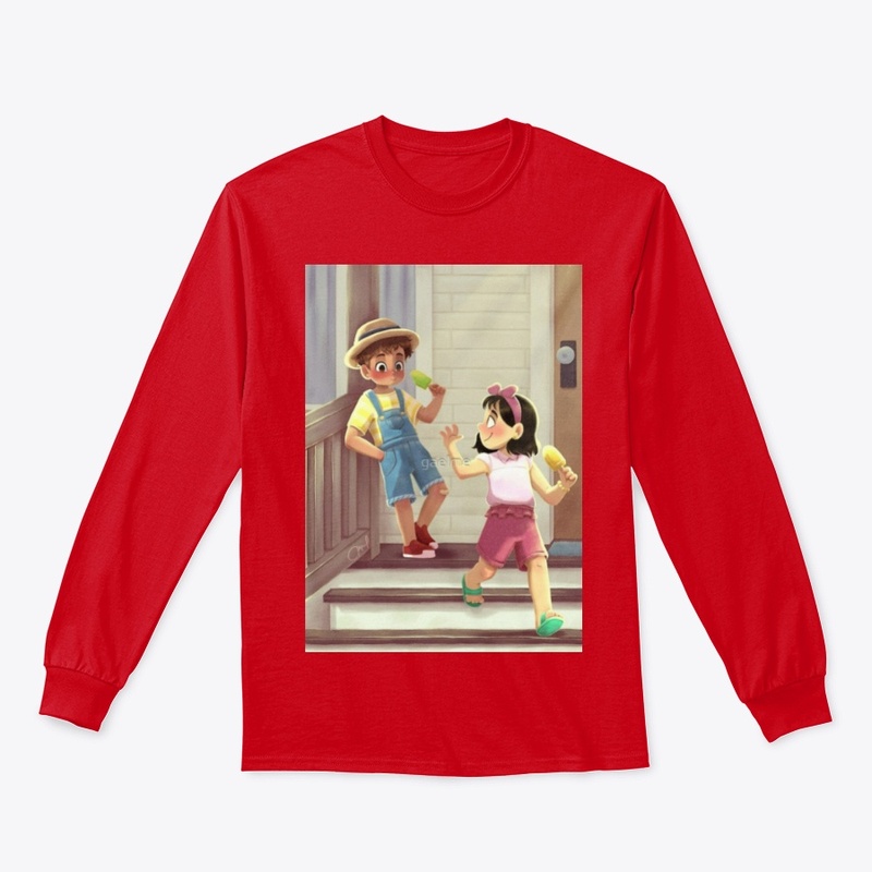 Men Cartoon Printed Long Sleeve T-shirt 